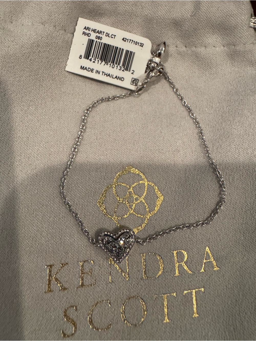 Kendra Scott Ari Heart Silver Heart Bracelet - Picture 2 of 2